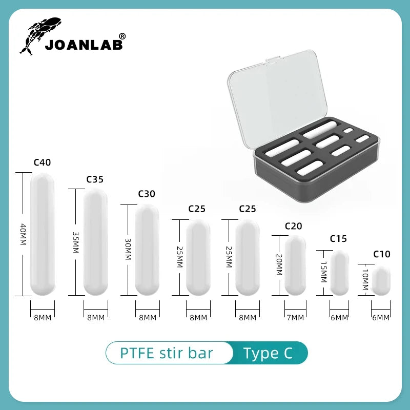 JOANLAB Magnetic Stirrer Bar Size 15mm 20mm 25mm 28mm 30mm 35mm 40mm
